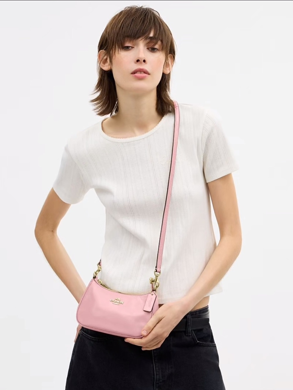 NWT！COACH Teri Mini Crossbody Bag With Bows（soft pink） - Picture 8 of 9